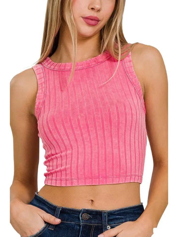 Sassy in Scarlet Ribbed Crop