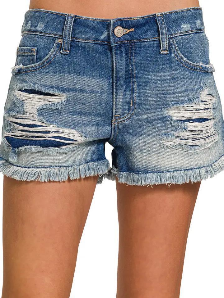 High Tide Distressed Shorts