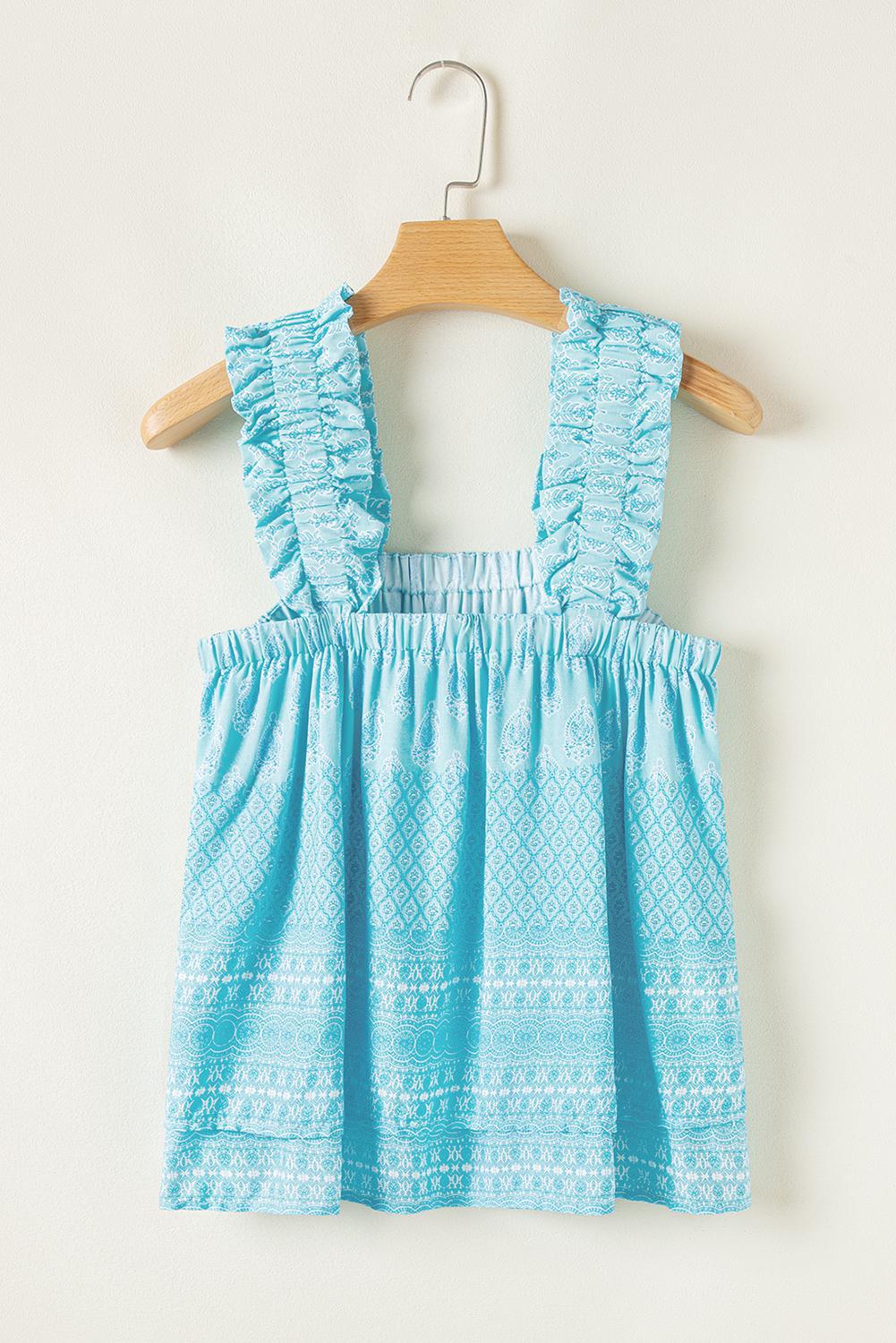 The Blue Skies Ruffle Tank
