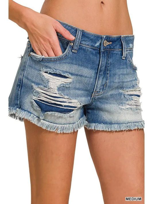 High Tide Distressed Shorts